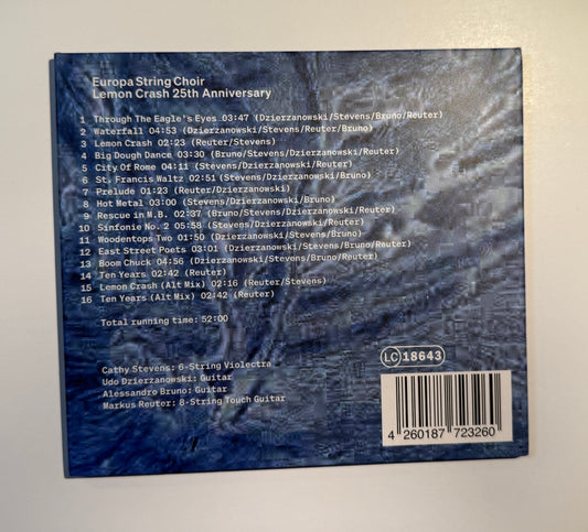 Europa String Choir Lemon Crash 25th Anniversary Edition CD back cover