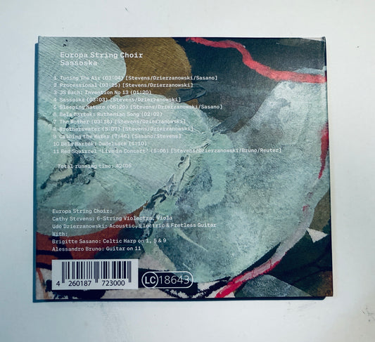 Europa String Choir Sassoska CD back cover