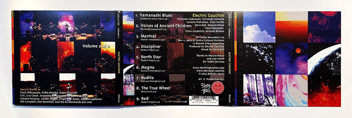 Electric Gauchos Live at CCK Volume 2 CD, back
