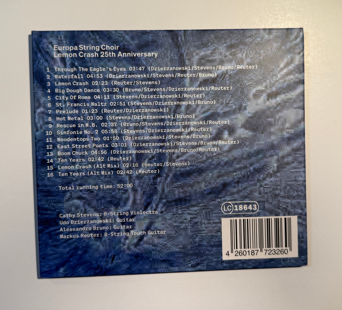 Europa String Choir Lemon Crash 25th Anniversary Edition CD back cover