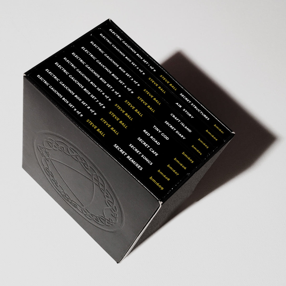 Electric Gauchos Box Set, the embossed box with nine CDs