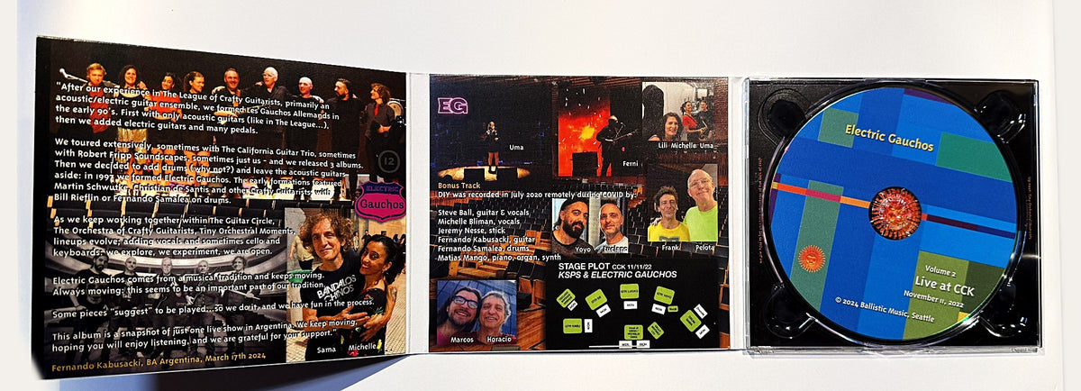 Electric Gauchos Live at CCK Volume 2 CD, open